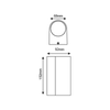 ^GU10 WALL LUMINAIRE 230V AC MATT WHITE IP65 MAX.2X35W