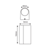 ^LED HP WALL LUMINAIRE 9W 430LM 40° 230V AC 3.000K DARK GREY CRI80 IP65 30.000HRS