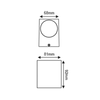 ^GU10 WALL LUMINAIRE 230V AC MATT WHITE IP65 MAX.35W