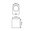 ^LED HP WALL LUMINAIRE 4W 230LM 40° 230V AC 3.000K MATT WHITE CRI80 IP65 30.000HRS