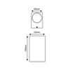 ^GU10 WALL LUMINAIRE 230V AC DARK GREY IP65 MAX.2X35W