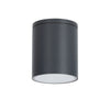 ^GU10  ROUND CEILING LUMINAIRE 230V AC DARK GREY IP65 GU10 MAX.35W