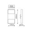 ^LED SMD WALL LUMINAIRE 8W 320LM 120° 230V AC 3.000K DARK GREY CRI80 IP54 30.000HRS