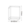 ^GU10  SQUARE CEILING LUMINAIRE 230V AC MATT WHITE IP65 GU10 MAX.35W