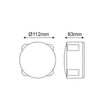 ^LED HP WALL LUMINAIRE 5W 170LM 15° 230V AC 3.000K DARK GREY CRI80 IP54 30.000HRS