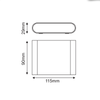 ^LED SMD WALL LUMINAIRE 7W 310LM 60° 230V AC 3.000K MATT WHITE CRI80 IP54 30.000HRS