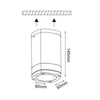 ^GU10 CEILING LUMINAIRE 230V AC DARK GREY IP54 MAX.35W