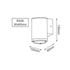 ^LED HP WALL LUMINAIRE 3W 150LM 50° 230V AC 3.000K DARK GREY CRI80 IP54 30.000HRS