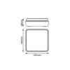 ^LED SMD WALL LUMINAIRE 12W 650LM 110° 230V AC 3.000K DARK GREY CRI80 IP54 30.000HRS