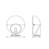 ^LED SMD WALL LUMINAIRE 4W 30LM 18° 230V AC 3.000K DARK GREY CRI80 IP65 30.000HRS