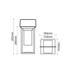 ^LED SMD TABLE BATTERY LUMINAIRE 3W 150LM 180° 3.000K DARK GREY CRI80 IP54