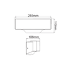 ^LED SMD WALL LUMINAIRE 13W 710LM 110° 230V AC 3.000K DARK GREY CRI80 IP65 30.000HRS