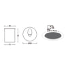 ^LED HP WALL RECESSED LUMINAIRE 3W 58LM 230VAC 4.000K DARK GREY CRI80 IP65 30.000HRS(INSTAL BOX INC)