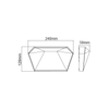 ^LED SMD WALL LUMINAIRE 10W 400LM 120° 230V AC 3.000K DARK GREY CRI80 IP65 30.000HRS
