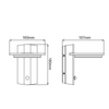 ^LED SMD WALL SENSOR LUMINAIRE 7W 440LM 145° 230V AC 3.000K DARK GREY CRI80 IP54 30.000HRS
