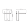 ^LED SMD WALL LUMINAIRE 13W 780LM 145° 230V AC 3.000K DARK GREY CRI80 IP65 30.000HRS