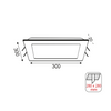 NETTO SQUARE W REC.LED SLIMPANEL 26W 3000K 1830Lm230V 300X300 Ra80