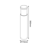 ^ΦΩΤΙΣΤΙΚΟ ΚΗΠΟΥ 560MM IP65 Ε27 Max.7W ΜΑΥΡΟ ΤΣΙΜΕΝΤΟ & PC ΚΑΛΥΜΜΑ