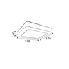 NETTO SQUARE NM CEIL.LED SLIMPANEL 14W4000K 970Lm230V 172X172 Ra80