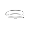 NETTO ROUND W  CEIL LED DIM SLIM PANEL 20W 6000K 1480Lm 230V Φ225