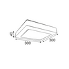 NETTO SQUARE NM CEIL.LED SLIMPANEL 26W3000K 1830Lm230V 300X300Ra80