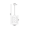 ^ΚΡΕΜΑΣΤΟ Φ/Σ 1ΧΕ27 RATTAN+ΞΥΛΟ D20XH120CM COCONUT
