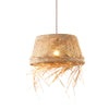 ^ΚΡΕΜΑΣΤΟ Φ/Σ 1xE27 ANDROS GRASS RATTAN Φ40Χ120CM