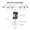 Καλωδιογιρλάντα 10W 5.5 μετρα με 10 Λαμπες Led και 2 Δωρο για διακόσμηση κήπου G40 για Πάρτι γάμου 230v Ζεστό λευκό