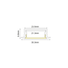 NORM ALUMINUM PROFILE WITH OPAL COVER 2m/pc