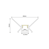 MARGO ALUMINUM PROFILE P123 WITH OPAL PC DIFFUSER 2m/pc