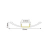 2WING ALUMINUM PROFILE WITH OPAL PC DIFFUSER 2m/pc