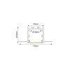 WINT ALUMINUM PROFILE P235 WITH OPAL PC DIFFUSER 2m/pc