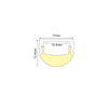 WALL MOUNTED ALUMINUM PROFILE FOCUS P2LA 60° WITH SEMI-CLEAR PC DIFFUSER 2m/pc