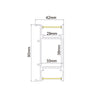 NIC UP-DOWN ALUMINUM PROFILE WITH OPAL PC DIFFUSER 2m/pc