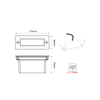 LED STEP LUMINAIRE 110X44 W 2W 6000K 100Lm 230V IP54 RA80