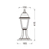 4S PLASTIC FLOOR GARDEN BLACK LUMINAIRE 40,5CM E27 IP44