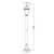 4S PLASTIC FLOOR GARDEN BLACK LUMINAIRE 100CM E27 IP44