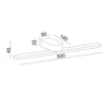 ^ΕΠΙΤΟΙΧΟ Φ/Σ LED 16W 4000K 1040LM ΜΑΥΡΟ ΜΕΤ/ΚΟ IP44 50Χ12Χ4CM PHOEBE
