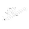 ^ΕΠΙΤΟΙΧΟ Φ/Σ LED 12W 3000K 780LM PALMA ΜΑΥΡΟ ΜΕΤ/ΚΟ IP44 66,5X14,5X5CM