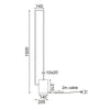 ^ΕΠΙΔΑΠΕΔΙΟ Φ/Σ LED 35W 3000K 2800LM AELIA ΜΑΥΡΟ ΜΕΤ/ΚΟ IP20 20,5X14XH150CM