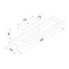 ^ΕΠΙΤΟΙΧΟ Φ/Σ LED 12W 3000K 780LM AELIA ΜΑΥΡΟ ΜΕΤ/ΚΟ IP20 40X12X8CM