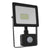 BLACK SENSOR LED SMD FLOOD LUMINAIRE IP66 20W 3000K 1600Lm 230V RA80