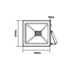 BLACK LED SMD FLOOD LUMINAIRE IP66 20W 6000K 1760Lm 12-24V DC RA80