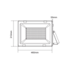 BLACK LED SMD FLOOD LUMINAIRE IP66 300W 4000K 25320Lm 230V RA80