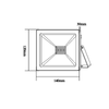 BLACK DAY&NIGHT LED SMD FLOOD LUMINAIRE IP66 30W 6000K 2650Lm 230V RA80