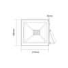 BLACK LED SMD FLOOD LUMINAIRE IP66 70W 6000K 6400Lm 230V RA80