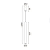 ^ΚΡΕΜΑΣΤΟ Φ/Σ LED 5W 3000K 400LM FINO  ΧΡΥΣΟ ΜΕΤ/ΚΟ IP20 D3XD5,3XH220CM