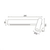 ΕΠΙΤΟΙΧΟ Φ/Σ LED 12W 3200K 980LM HERMES ΛΕΥΚΟ ΜΕΤ/ΚΟ 28Χ11Χ8CM