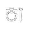 LED WALL ROUND LUMINAIRE WHITE 230V AC IP65 4W 3000K 310LM RA80