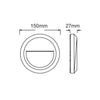 LED WALL ROUND LUMINAIRE GREY 230V AC IP65 2W 3000K 100LM RA80